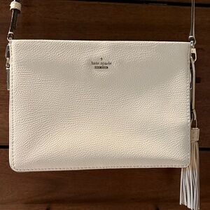 Kate Spade Cream Crossbody Bag with Tassel